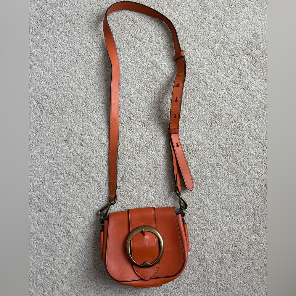 Polo Ralph Lauren Lennox orange mini crossbody bag